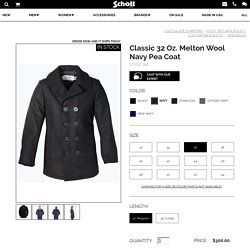 Classic 32 Oz. Melton Wool Naval Pea Coat 740