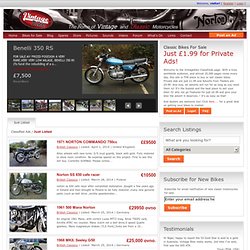 Classic Motorcycles & Vintage Bikes For Sale