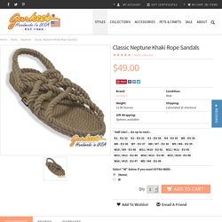 Classic Neptune Khaki Rope Sandals - Gurkee's