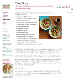 Classic Recipe: Chop Suey: Organic Gardening