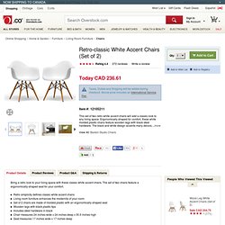 Retro-classic White Accent Chairs (Set of 2