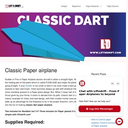 Learn how to make Dart Paper Airplane design!