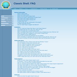 Classic Shell FAQ