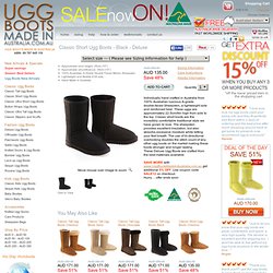 Classic Short Ugg Boots - Black UGG Boots Made in Australia