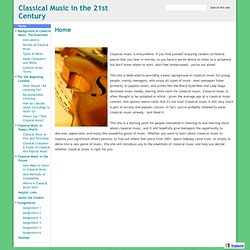 Classical Music in the 21st Century