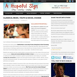 Classical Music, Youth & Social Change