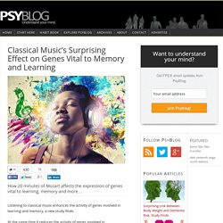 Classical Music's Surprising Effect on Genes Vital to Memory and Learning