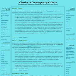 Classics in Contemporary Culture