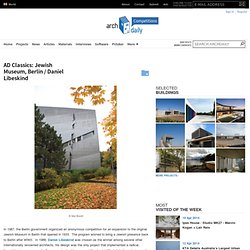 AD Classics: Jewish Museum, Berlin / Daniel Libeskind