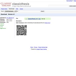 classicthesis.v4.1.zip - classicthesis - Version 4.1 - A Classic Thesis Style for LaTeX and LyX