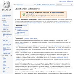 Classification automatique
