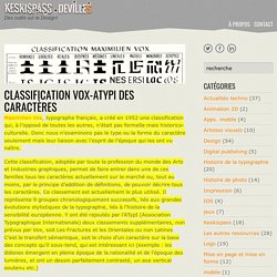 Classification Vox-ATypI des caractères