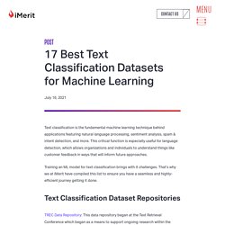 17 Best Text Classification Datasets for Machine Learning