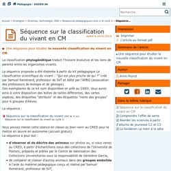 Séquence sur la classification du vivant en CM - Pédagogie - Direction des services départementaux de l'éducation nationale de la Vienne