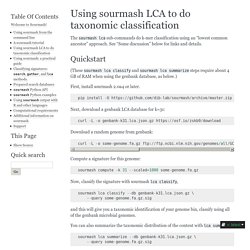 Using sourmash LCA to do taxonomic classification — sourmash 2.0.0a1 documentation