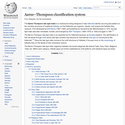 Aarne-Thompson sistema de clasificación - Wikipedia, la enciclopedia libre