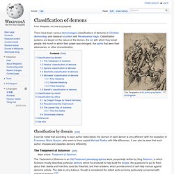 Classification of demons