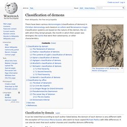 Classification of demons