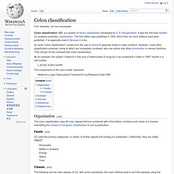 Colon classification