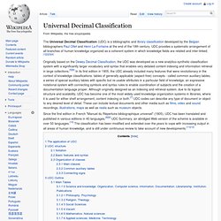 Universal Decimal Classification