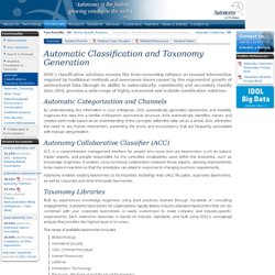 Automatic Classification and Taxonomy Generation