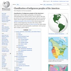 Classification of indigenous peoples of the Americas
