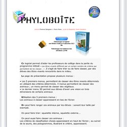 Phyloboite logiciel gratuit de classification phylogénétique auteur Pierre Perez