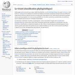 Le vivant (classification phylogénétique)