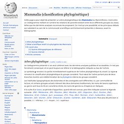 Mammalia (classification phylogénétique)