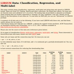 LIBSVM Data: Classification, Regression, and Multi-label