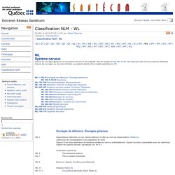 Classification NLM - WL - Réseau Santécom