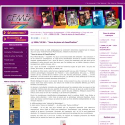 2006/12/08 - "Jeux de pions et classification" - CEMEA Languedoc Roussillon - Formation Education Animation