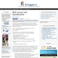 ROC curves and classification