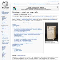 Classification décimale universelle