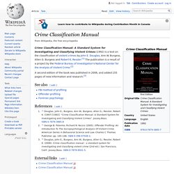 Crime Classification Manual - Wikipedia