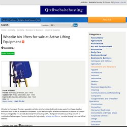 Wheelie bin lifters for sale at Active Lifting Equipment