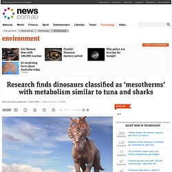 Research finds dinosaurs classified as ‘mesotherms’ with metabolism similar to tuna and sharks