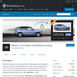 Motors – Car Dealer, Classifieds & Listing – WordPress plugin
