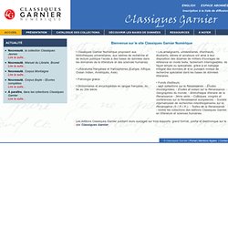 Classiques Garnier Numérique