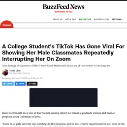 STEM Student's TikTok Shows Male Classmates Interrupting