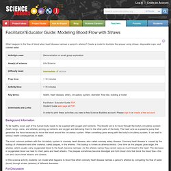 Classroom Activity: Facilitator/Educator Guide: Modeling Blood Flow with Straws