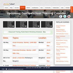 DevOps online, classroom & public batches training & events updates
