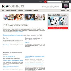 Tom Bennett - TES classroom behaviour