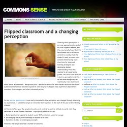 Flipped classroom and a changing perception