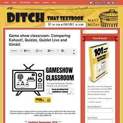 Game show classroom: Comparing Kahoot!, Quizizz, Quizlet Live and Quizalize