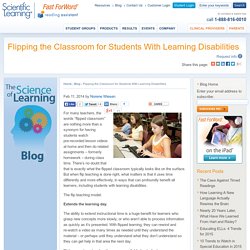 Flipping the Classroom for Students With Learning Disabilities