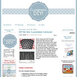 Classroom DIY: DIY No Sew Classroom Curtains!