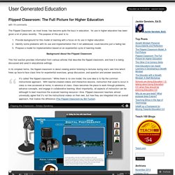 Éducation Le tableau complet de l'enseignement supérieur «User Generated: Flipped Classroom