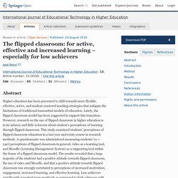 Research on flipping the classroom in higher education