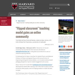 "Flipped classroom" teaching model gains an online community